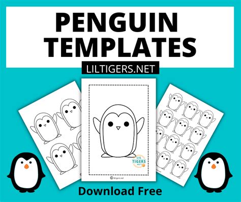 printable penguin templates lil tigers lil tigers