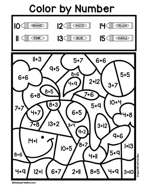 kindergarten math worksheets addition math fact coloring distance