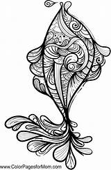 Coloring Pages Fish Adult Animal Ocean Colouring Sea Zentangle Zentangles Animals Colorpagesformom Color Book Printable Tropical Doodle Patterns Seascape Drawings sketch template