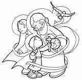 Holy Trinity Coloring Pages Family Para Trinidad La Dibujos Santisima Catholic Kids Color Getcolorings Template Catequesis Children Getdrawings 為孩子的色頁 sketch template