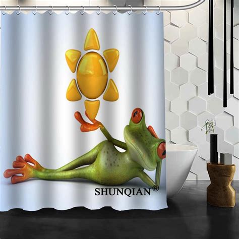 Best Nice Custom Frog Funny Shower Curtain Bath Curtain