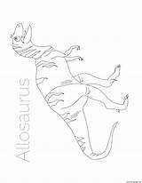 Allosaurus Tracing sketch template