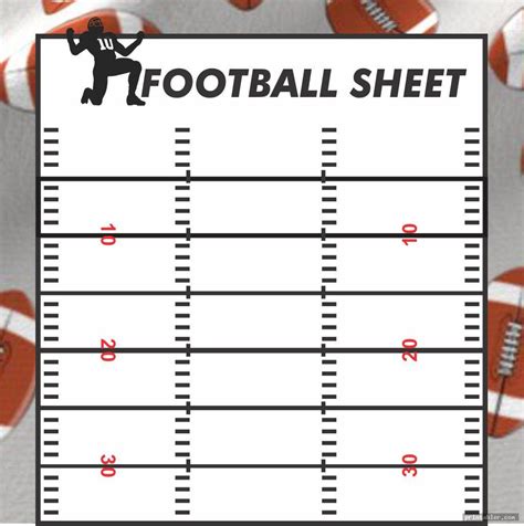 printable blank football formation sheets   calendar printable