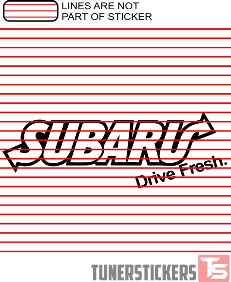 subaru drive fresh tuner stickers