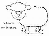 23 Psalm Coloring Pages Psalms Bible Shepherd Year 23rd Activities Crafts Sunday Template Toddler Kids Preschool Color School Jesus Sheep sketch template