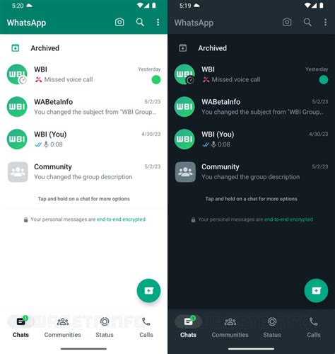 whatsapp testing  interface  android app heres