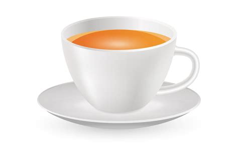 realistic green tea  white cup realistic vector illustration