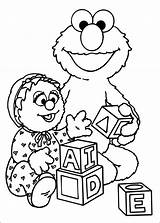 Sesame Street Coloring Pages Characters Kids Printable sketch template