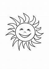 Sun Coloring Pages Kids Printable Preschoolers Colouring Color Sunset Ocean Print Getcolorings Bestcoloringpagesforkids sketch template