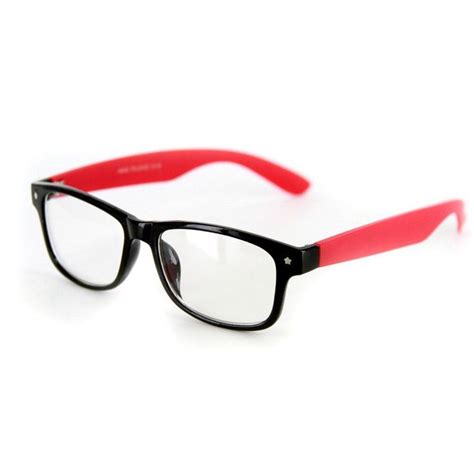 Star Burst Just For Fun Clear Lens Wayfarer Fake Glasses 100 Uv