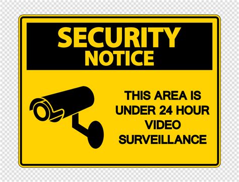 security notice  area    hour video surveillance sign