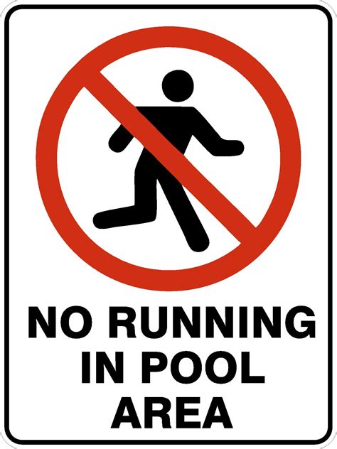 no running in pool area discount safety signs australia