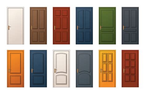 colorful doors collection stock illustration  image  istock