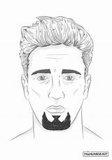 Beard Goatee Mutton Styles Mustache Chops Drawing Chin Short Style Egyptian Wolverine Stubble Pencil Goat Patch Shape Petite Anchor Moustache sketch template