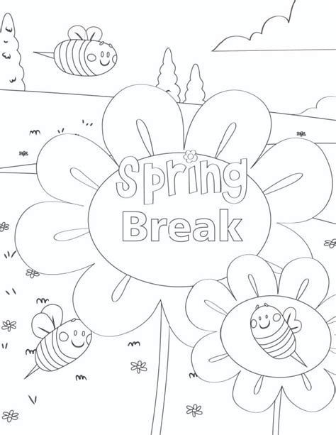spring break coloring pages  pdfs freebie finding mom