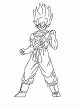 Goku Saiyan Coloringhome sketch template