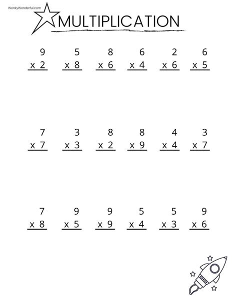 grade math multiplication worksheets