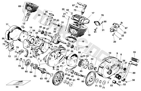 ktm racing schema engine case pre model ktm mini  sx junior  eu