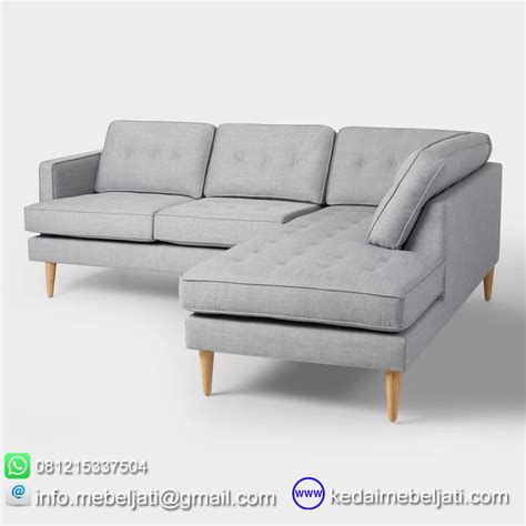beli sofa sudut vintage minimalis foxy bahan kayu jati harga murah