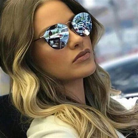 Nywooh Cat Eye Sunglasses Women Luxury Coating Mirror Sun