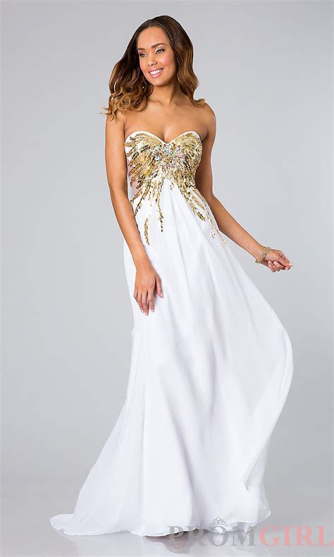 white and gold prom dresses many gallery