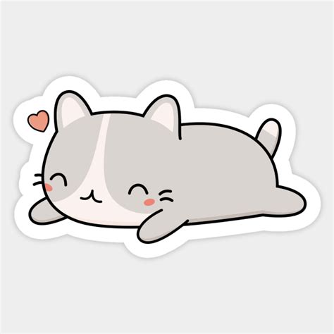 Kawaii Cute Cat Cat Sticker Teepublic