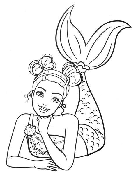 barbie mermaid colouring pages evelynin geneva