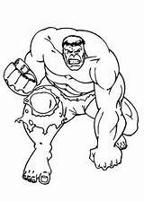 Pages Hulk Coloring Fist Boys Avengers sketch template