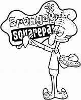 Squidward Spongebob Skalmar Kolorowanka Kolorowanki Wydruku Druku Topcoloringpages sketch template