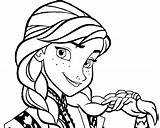 Anna Frozen Pages Coloring sketch template