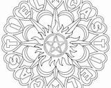 Supernatural Colouring Dean Castiel Winchester Adult Mandalas Mandala Grown sketch template
