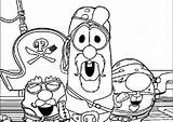 Coloring Pirate Veggietales sketch template