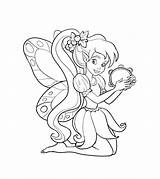Coloring Pages Fairy Fairies Kids Printable sketch template