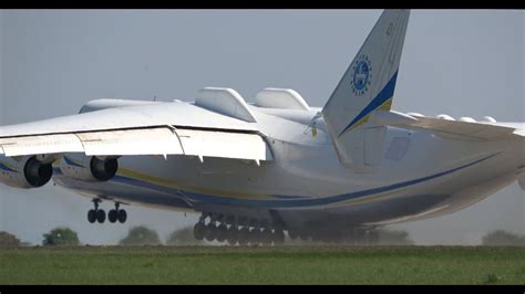 antonov   mriya  worlds largest airplane takeoff canvids
