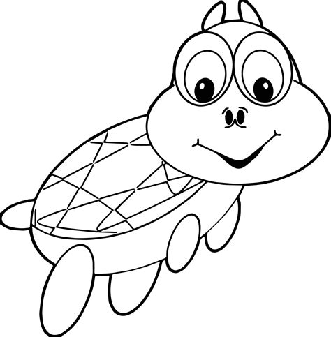 tortoise turtle swim coloring page wecoloringpagecom