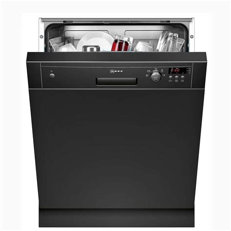 appliance source neff sesgb black semi integrated dishwasher