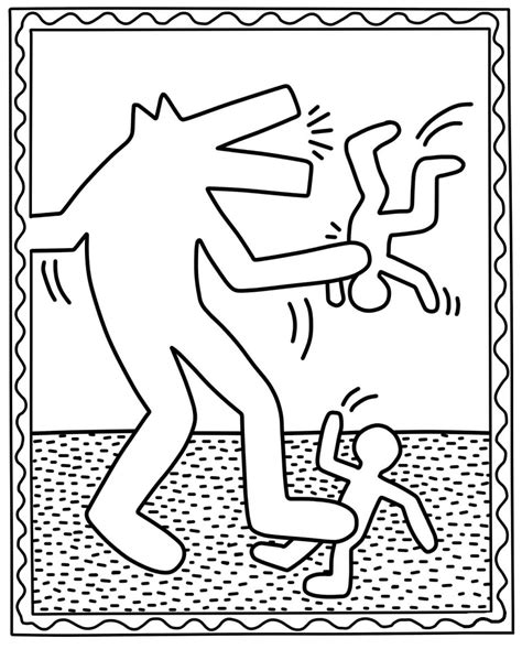 Keith Haring Coloring Pages Free Printable Coloring