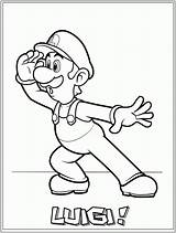 Coloring Pages Mario Library Bones Dry Luigi Bros Super sketch template