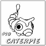 Caterpie Pokemon sketch template