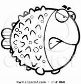 Blowfish Angry Fish Clipart Puffer Vector Thoman Cory Outlined Coloring Cartoon Drawing Getdrawings 2021 sketch template