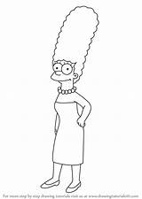 Simpson Marge Simpsons Draw Drawing Step Cartoon Drawings Easy Drawingtutorials101 Disney Sketches Pencil Character Tutorials Dibujos Tutorial Freeiconspng Mona Resolution sketch template