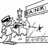 Colorear Ladrones Delincuentes Bancos Asaltante Thieves Banca Ampliar Haz sketch template