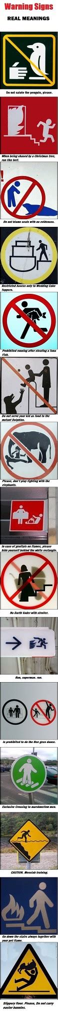 warning signs  real meanings image humor satire parody mod db