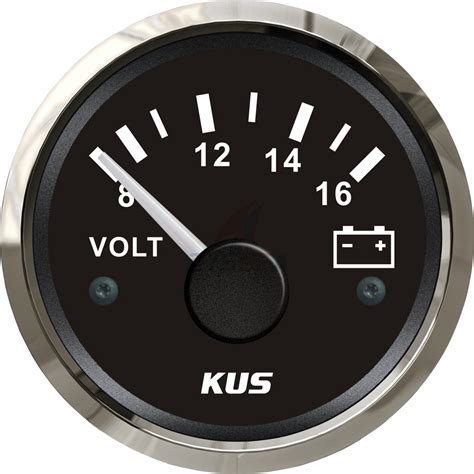 kus voltmeter gauge marine boat battery voltage meter volt indicator stainless ebay