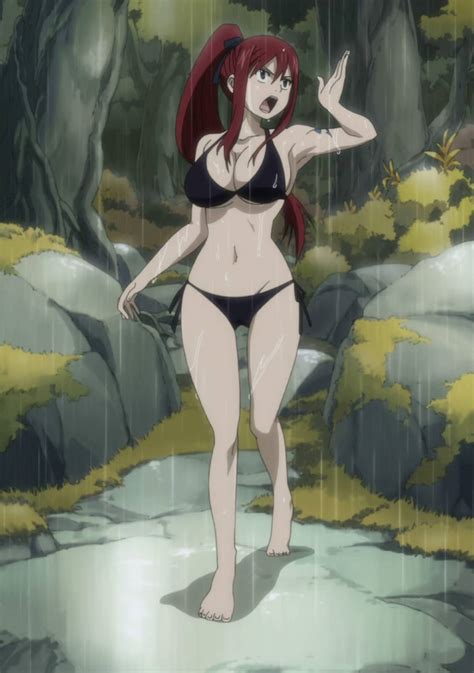 image erza scarlet bikini in the rain heroes wiki