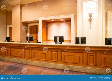 front desk  reception area  unknown hotel lobby stock image image