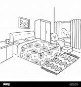 Colouring Mano Libro Pagina Disegnata Adulti Colorazione Slaapkamer Chambre Adulte Adulto Disegnato Ontwerpelement Getrokken Boekpagina Kleurende Volwassen Voor Illustrations Tiré sketch template