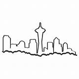 Seattle Skyline Resin Choose Board sketch template