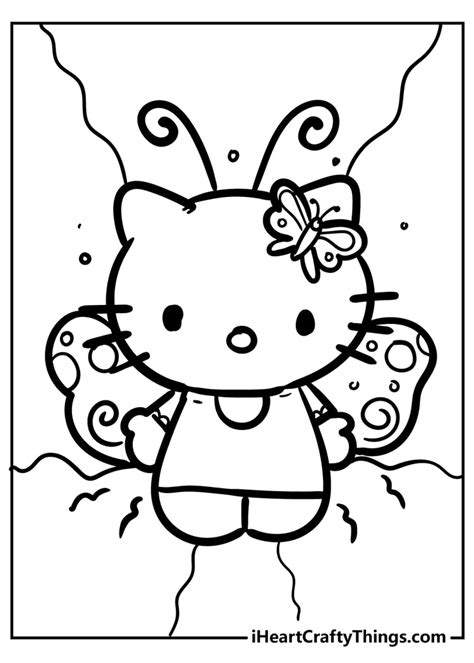 kitty coloring pages cute