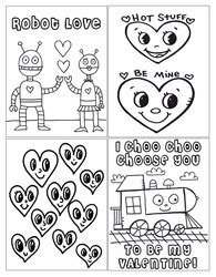 printable valentines day coloring book   jelenecom